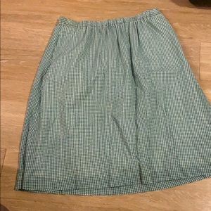 J. Crew Green and white A line skirt